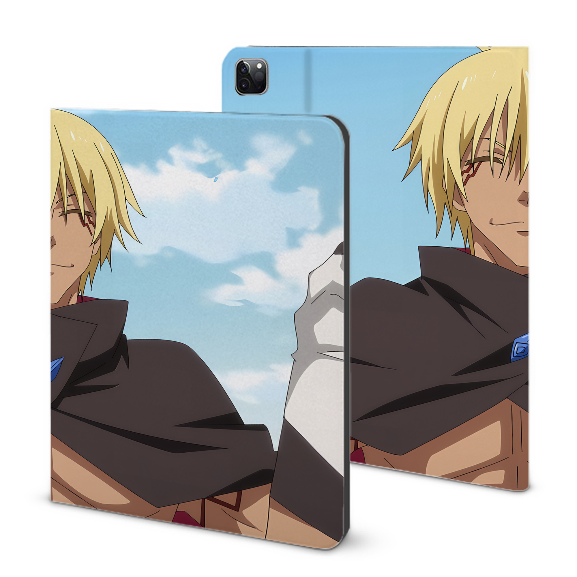 （画像用） 転スラ Regarding Reincarnated to Slime IPad ケース ブック型 PUレザー TPU 耐衝撃 軽量 薄型 ペン収納なし 全面保護 IPad 各モデル対応